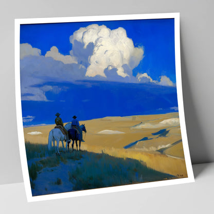 Beneath the Cobalt Sky horse landscape art print