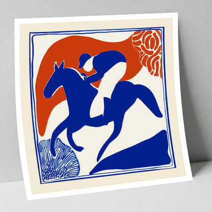 The Cobalt Furlong racing horse art print