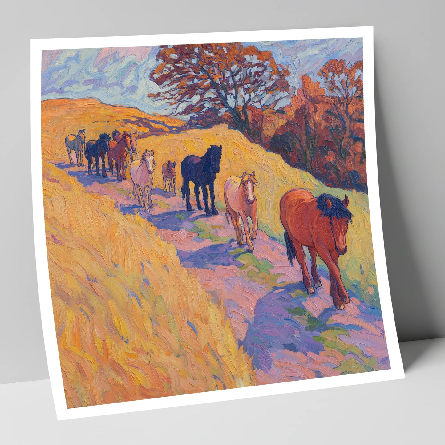 Homeward Bound Herd horse landscape art print
