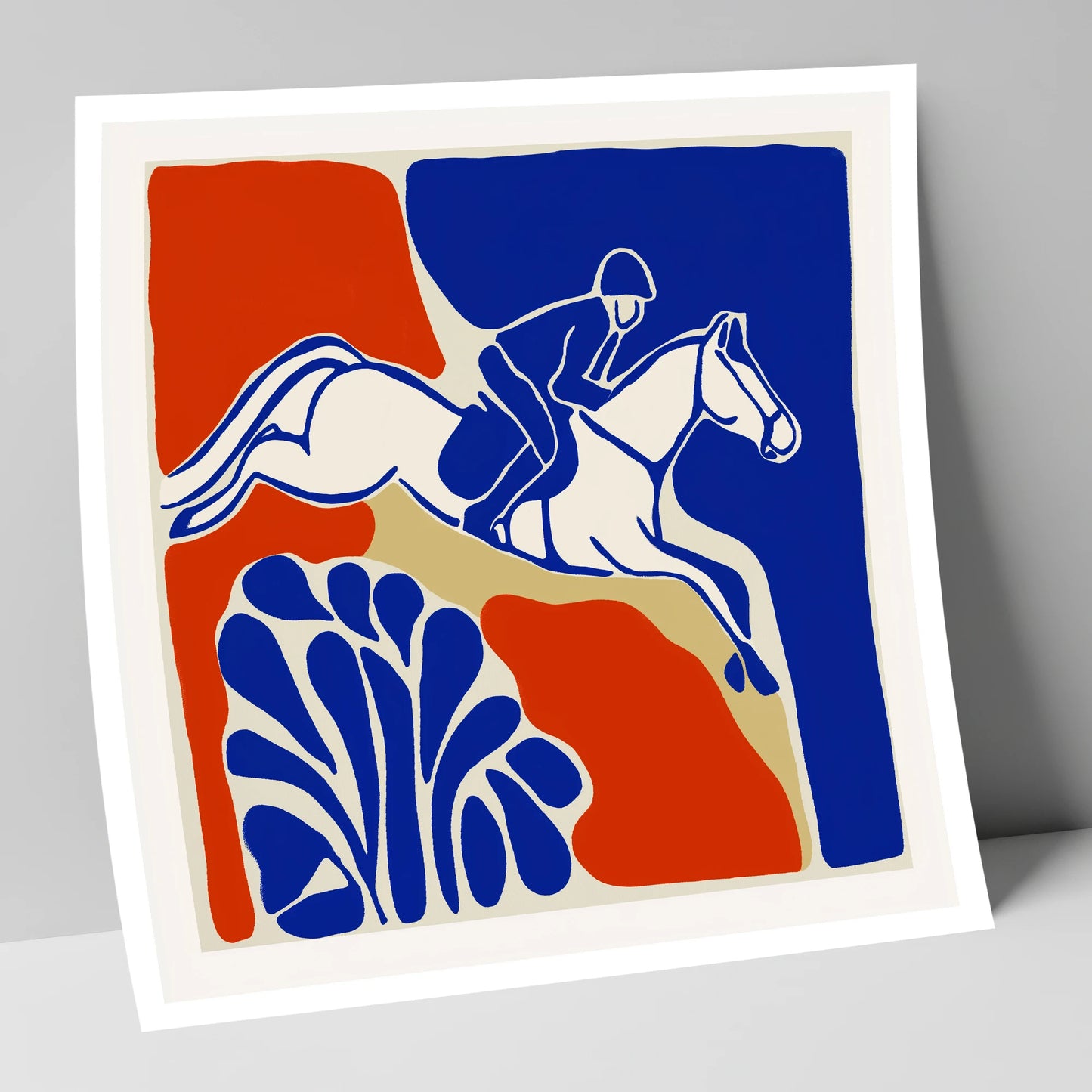 Cobalt Leap show jumping horse art print