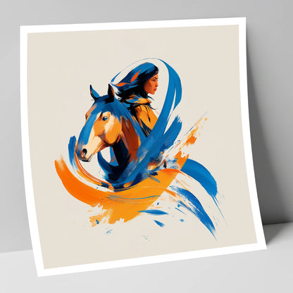 Spirits Entwined horse & rider art print