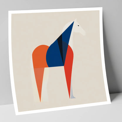 Modern Equine Geometry horse breed art print