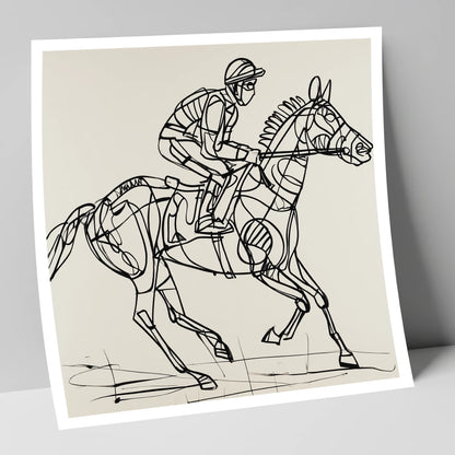Geometry of Speed racing horse art print