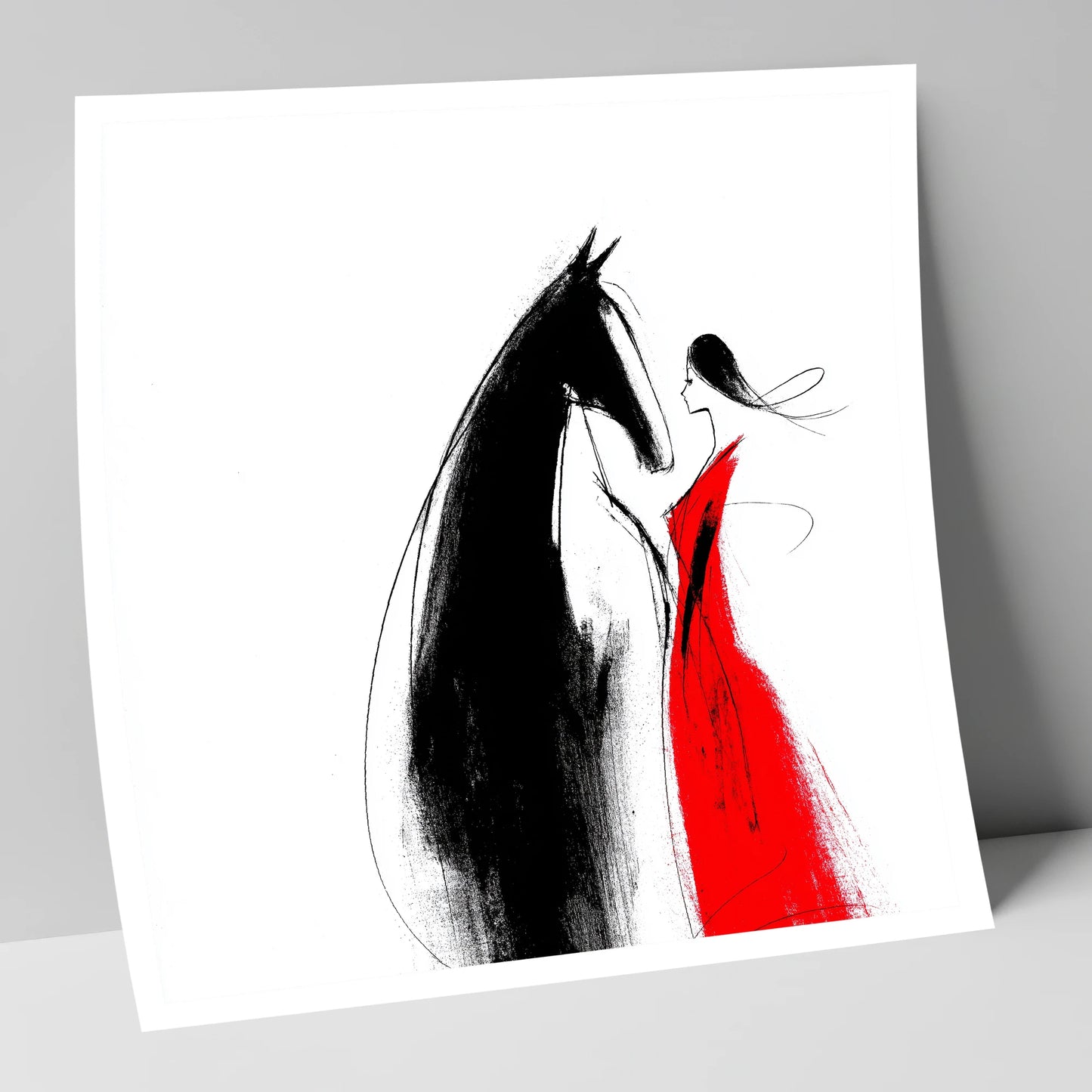 Crimson Connection horse & rider art print