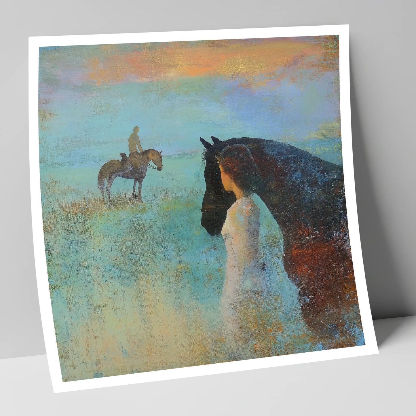 Distant Echoes horse & rider art print