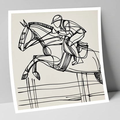 The Perfect Arc show jumping horse art print