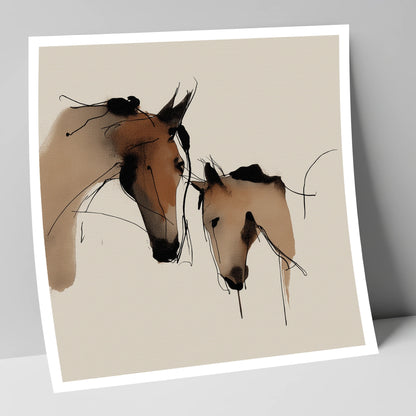 Gentle Kinship mare & foal art print