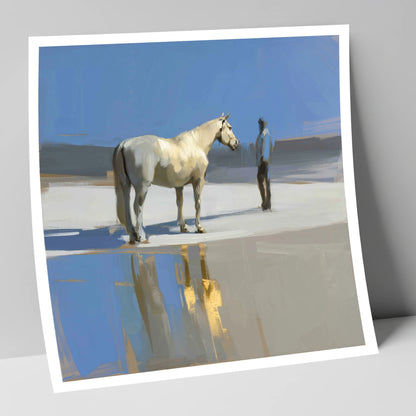 Shared Blue Horizon horse & rider art print