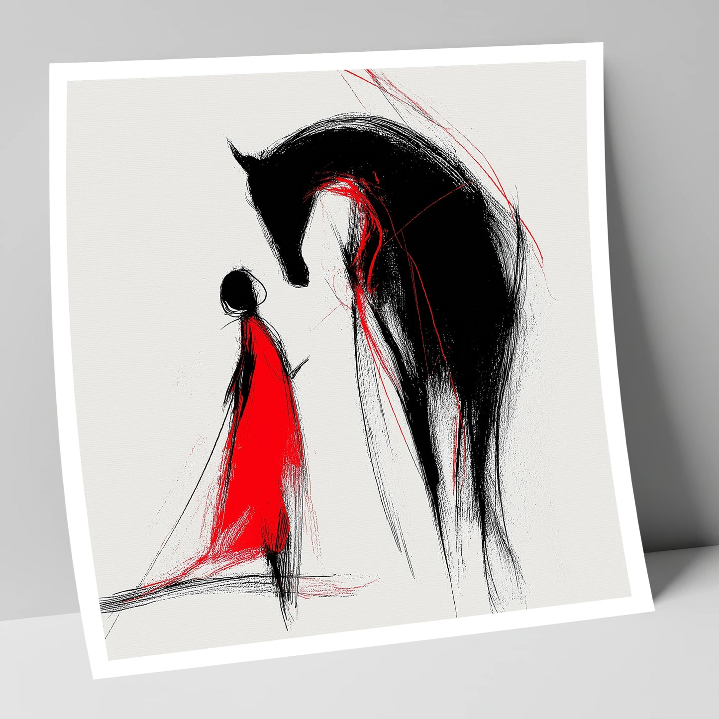 Crimson Bond horse & rider art print