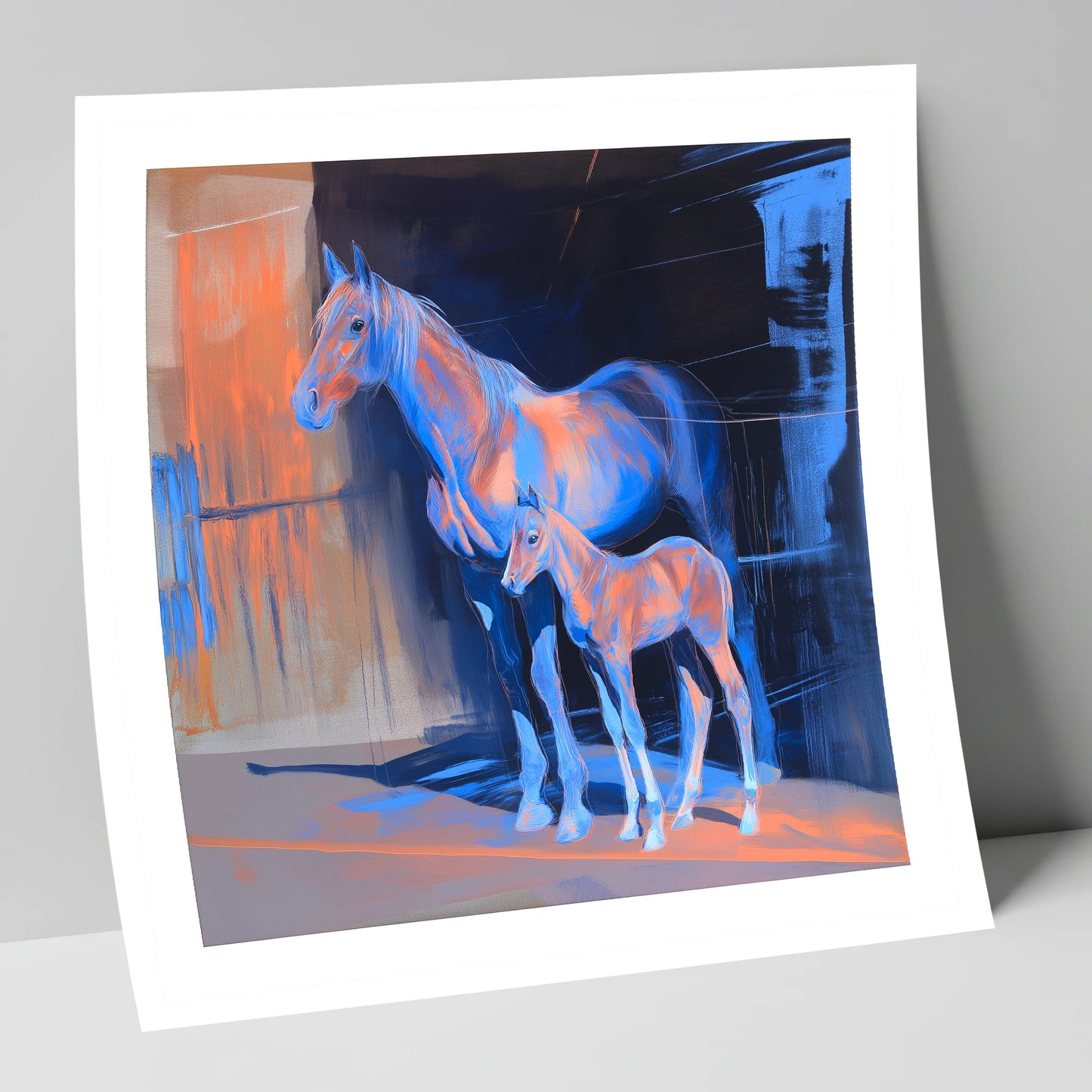 Luminous Mare And Foal mare & foal art print