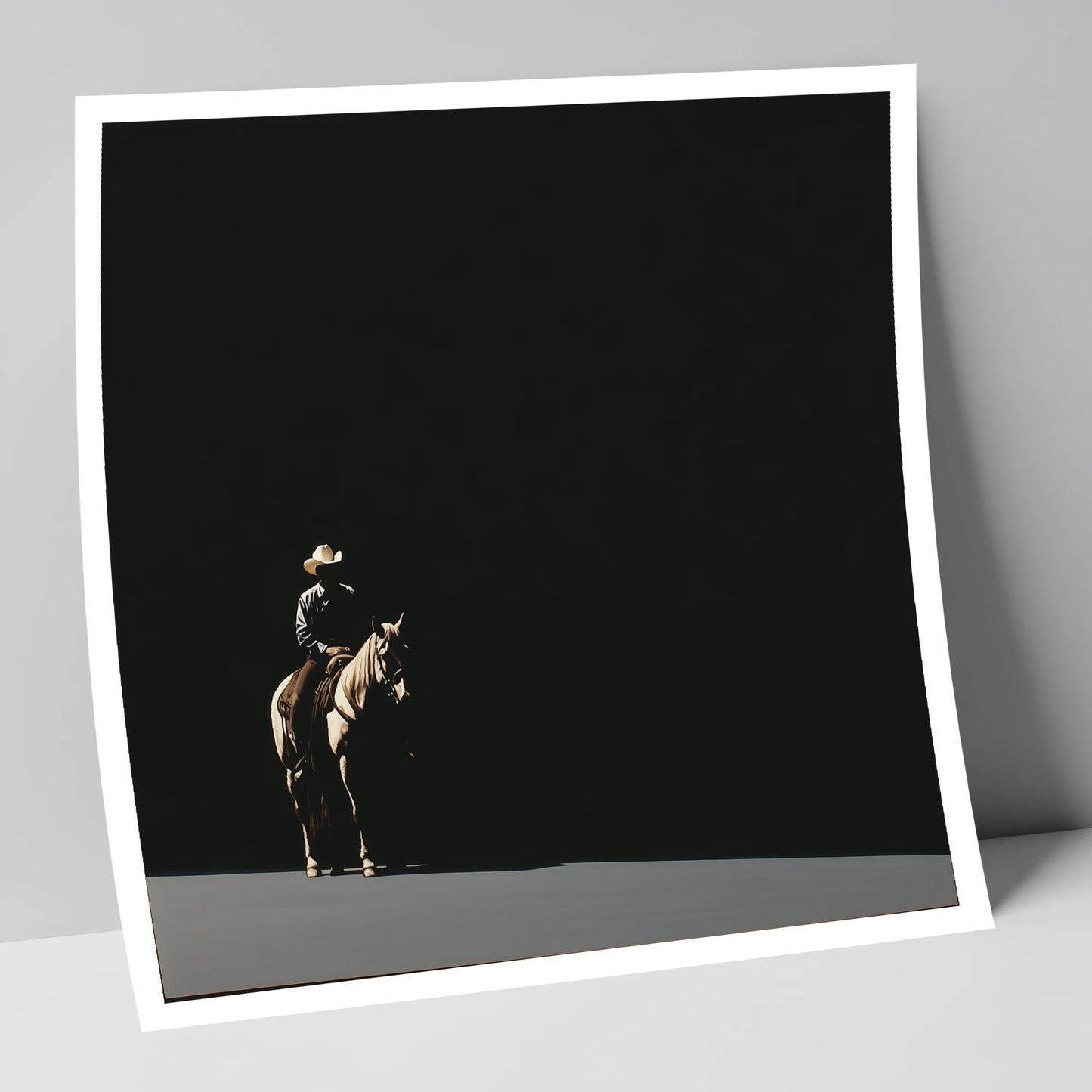 Solitary Western Rider western horse art print