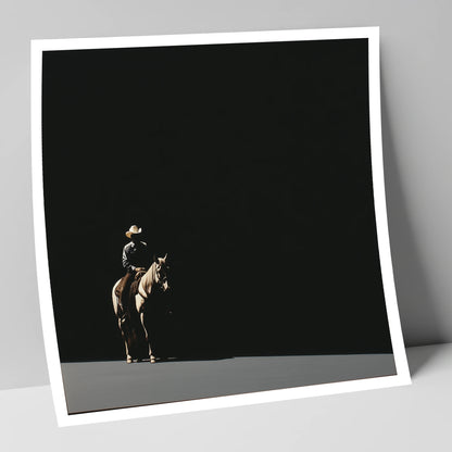Solitary Western Rider western horse art print