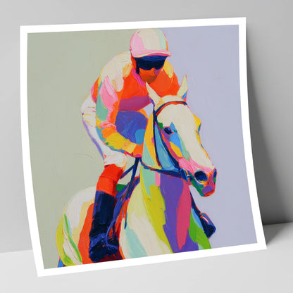 Prismatic Speed racing horse art print