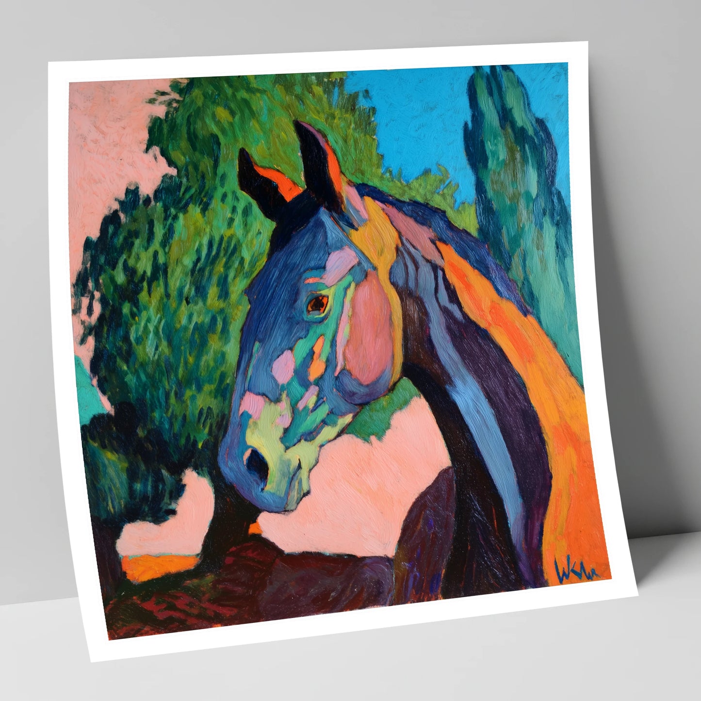 Vibrant Equine Expression horse portrait art print