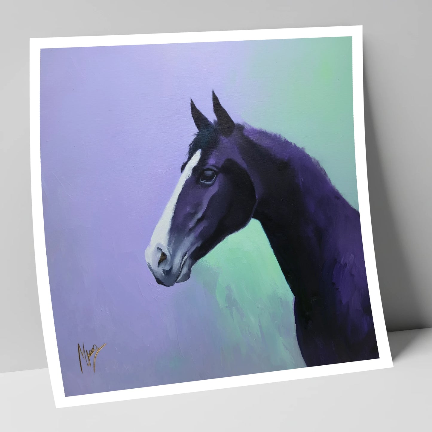 Amethyst Equine Profile horse portrait art print
