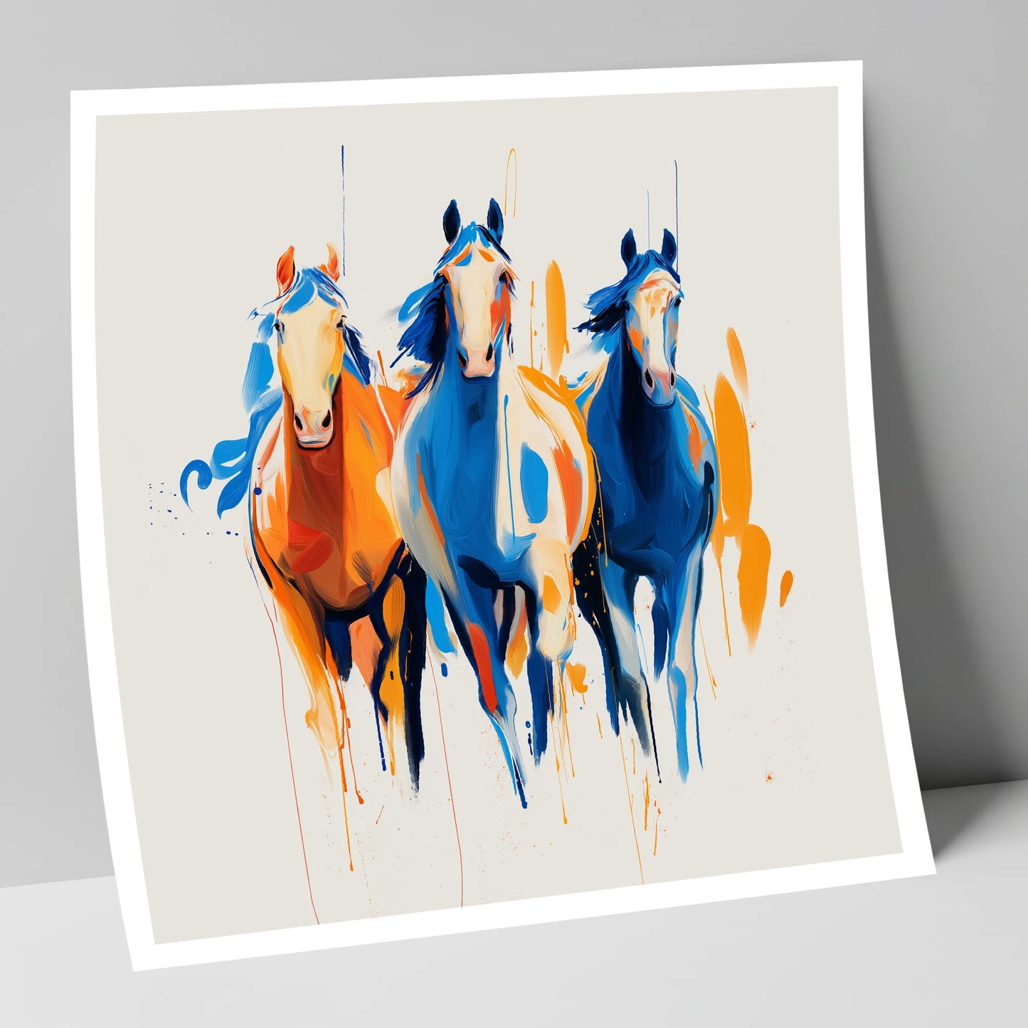 Cobalt and Amber Canter wild horses art print