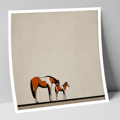 Quiet Moments mare & foal art print