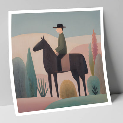 The Quiet Trail western horse art print