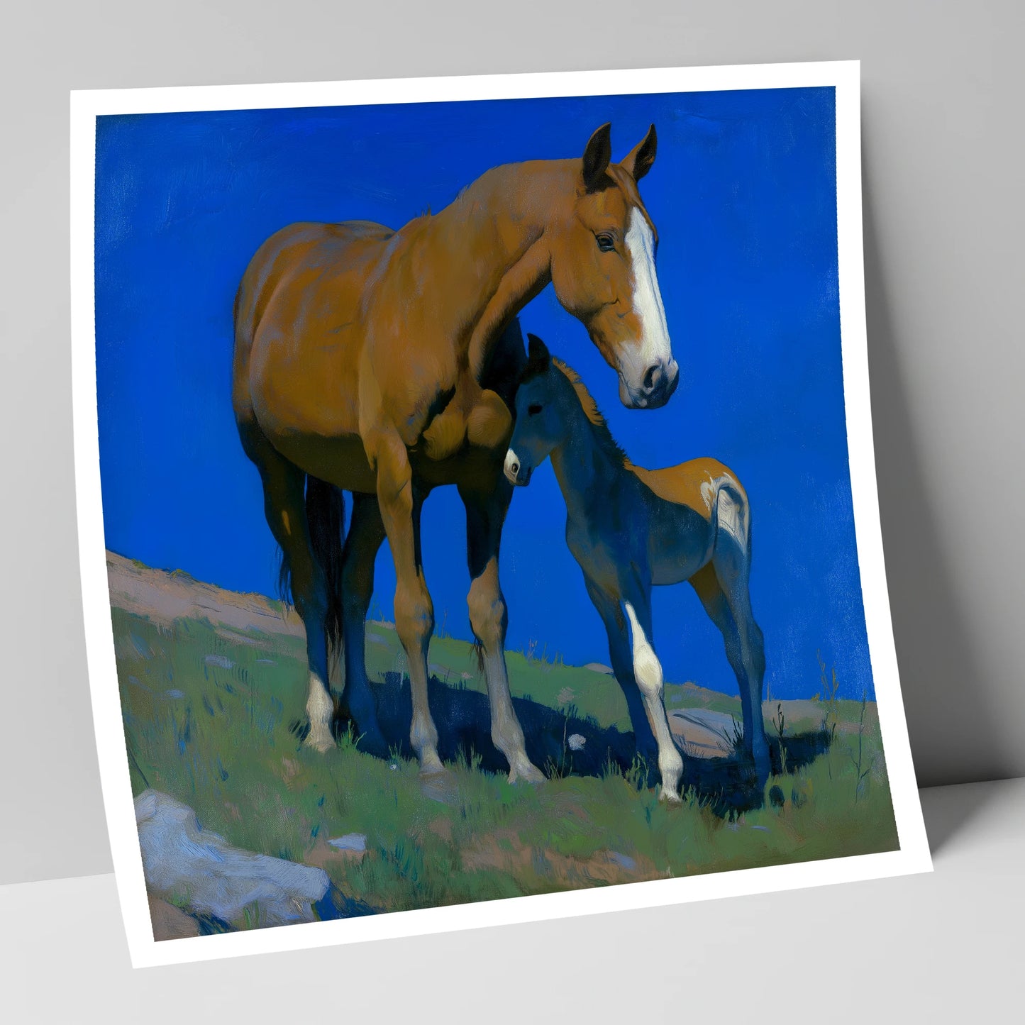Under the Cobalt Sky mare & foal art print
