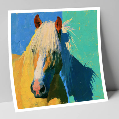 Vibrant Palomino Horse Portrait horse breed art print