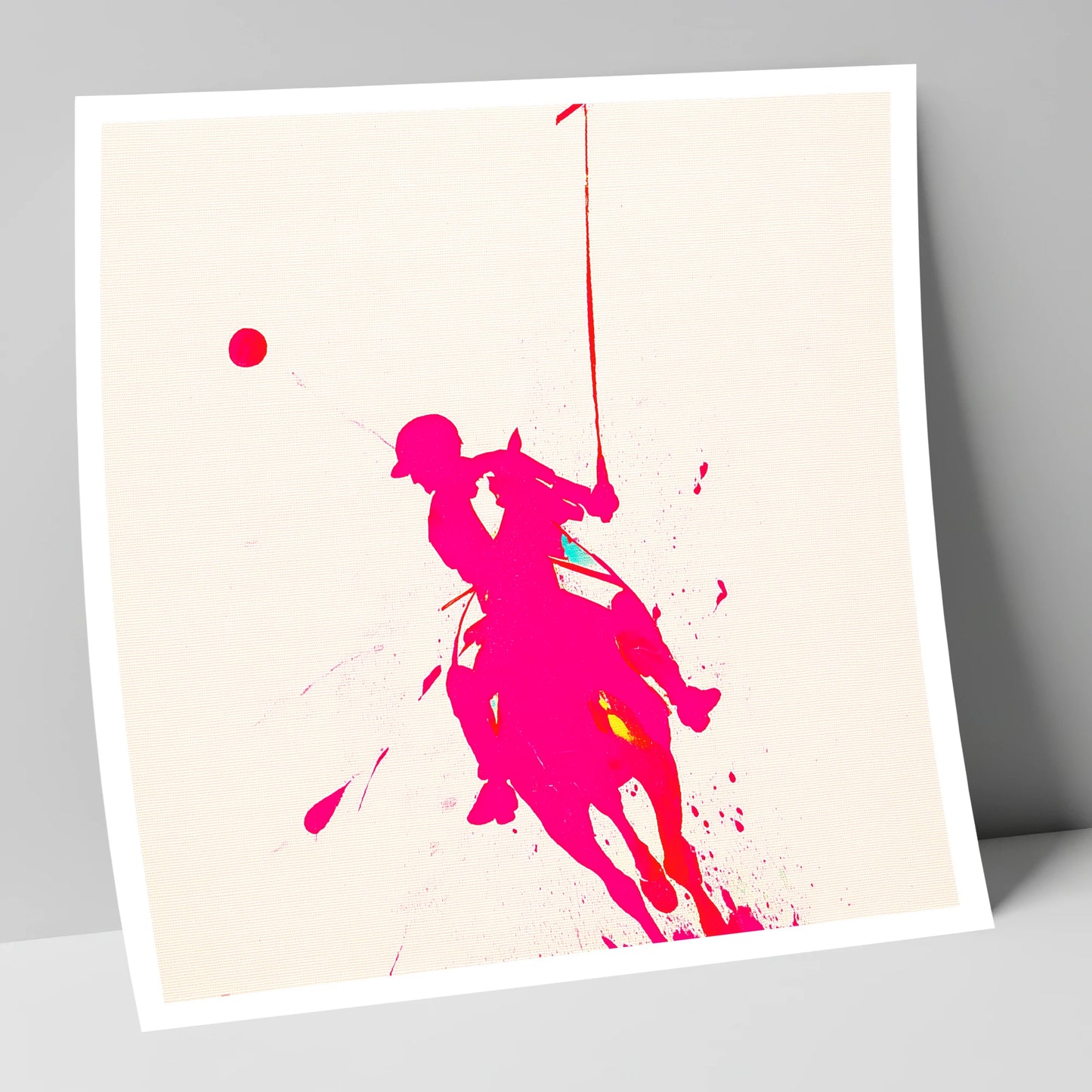 Vivid Polo Strike polo horse art print