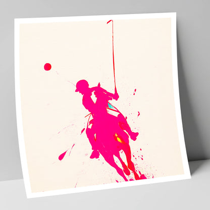 Vivid Polo Strike polo horse art print