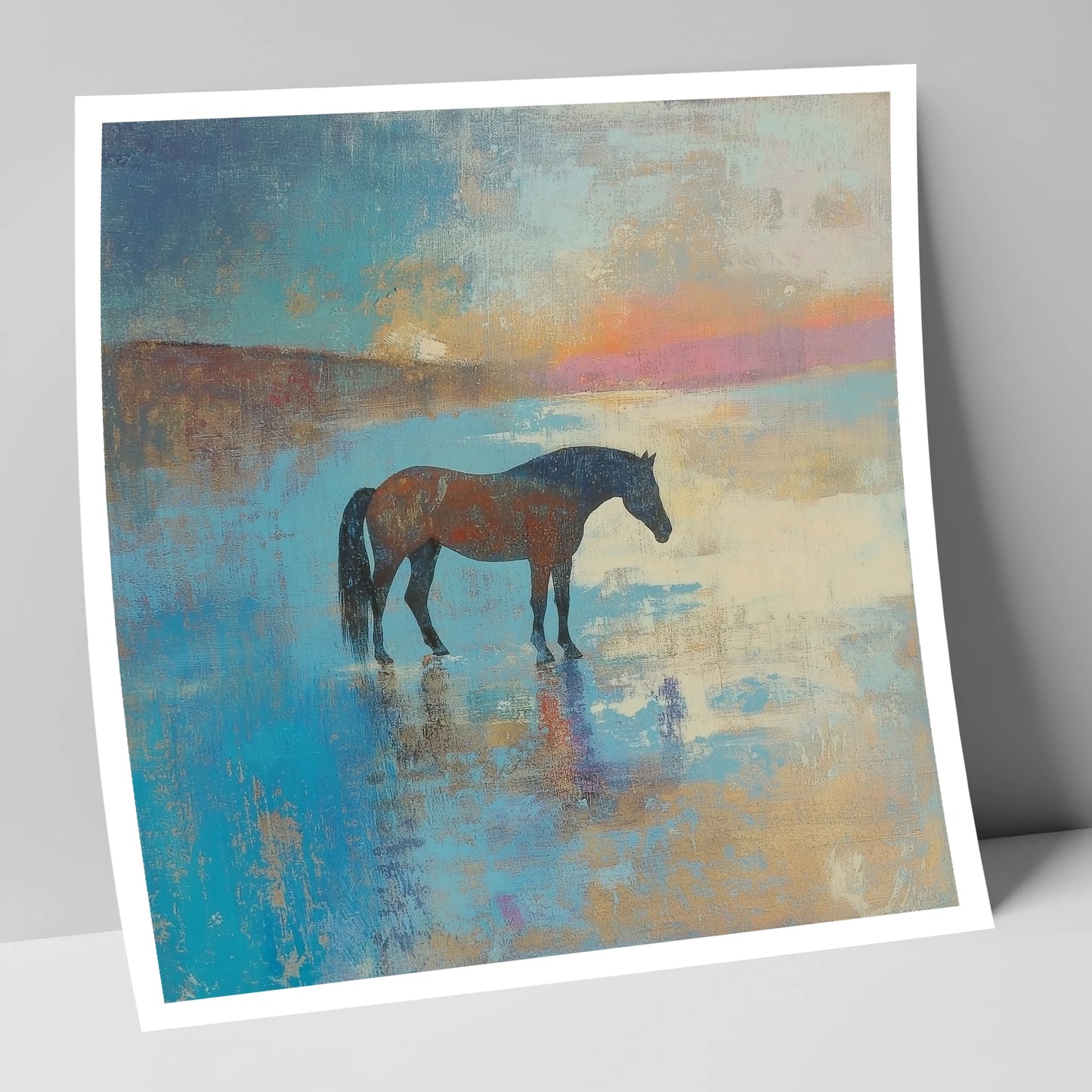 Silent Waters horse landscape art print