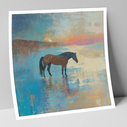 Silent Waters horse landscape art print