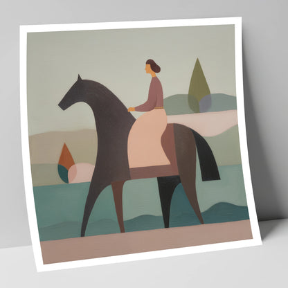 Quiet Harmony dressage horse art print