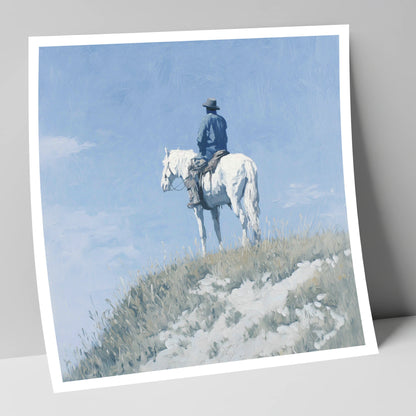 Solitude on the Ridge western horse art print
