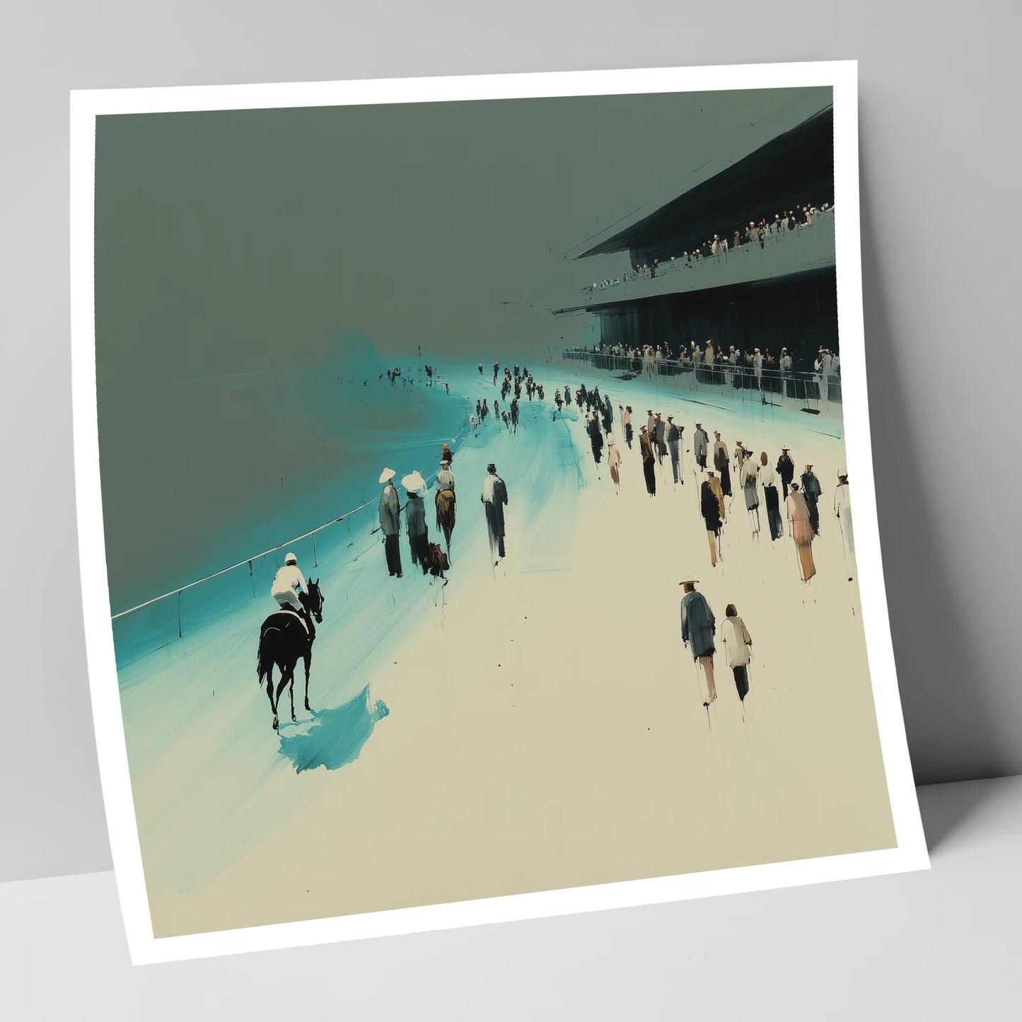 Sweeping to the Start racing horse art print