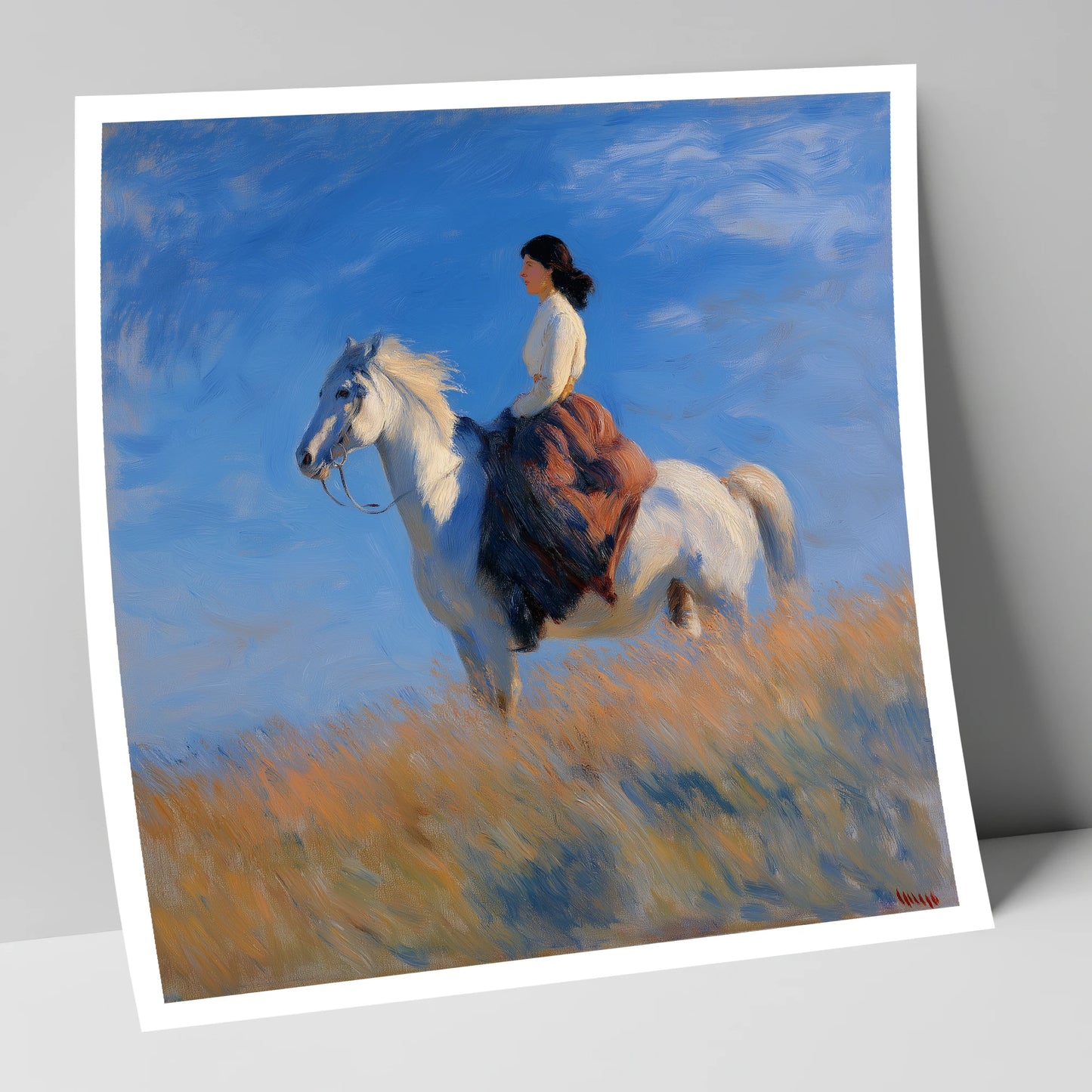 Across the Golden Fields horse & rider art print