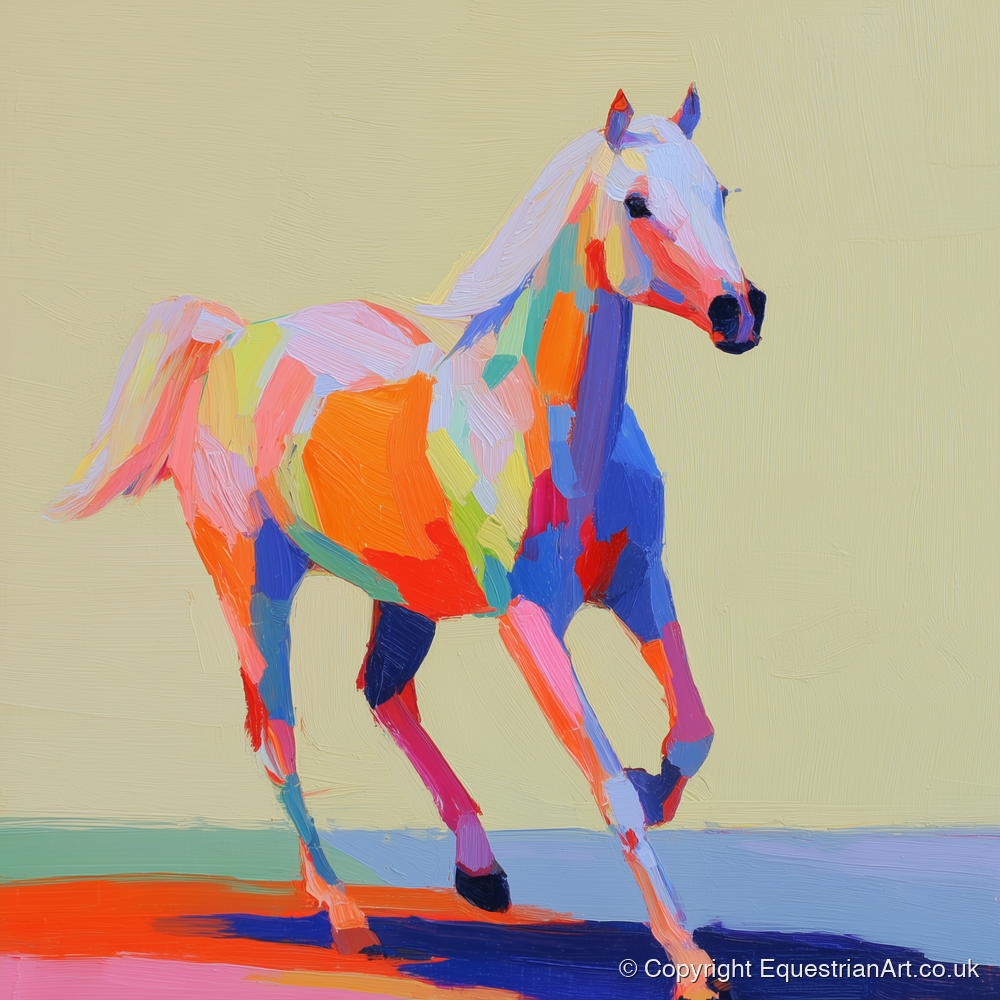 Prismatic Canter - horse breed art print and canvas by Desmond Locke A.I