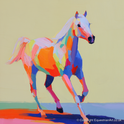 Prismatic Canter - horse breed art print and canvas by Desmond Locke A.I