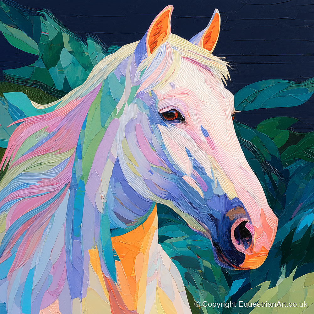 Prismatic Equine Spirit - horse breed art print and canvas by Sylvia Carmichael A.I