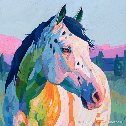 Prismatic Spirit - horse breed art print and canvas by Sylvia Carmichael A.I