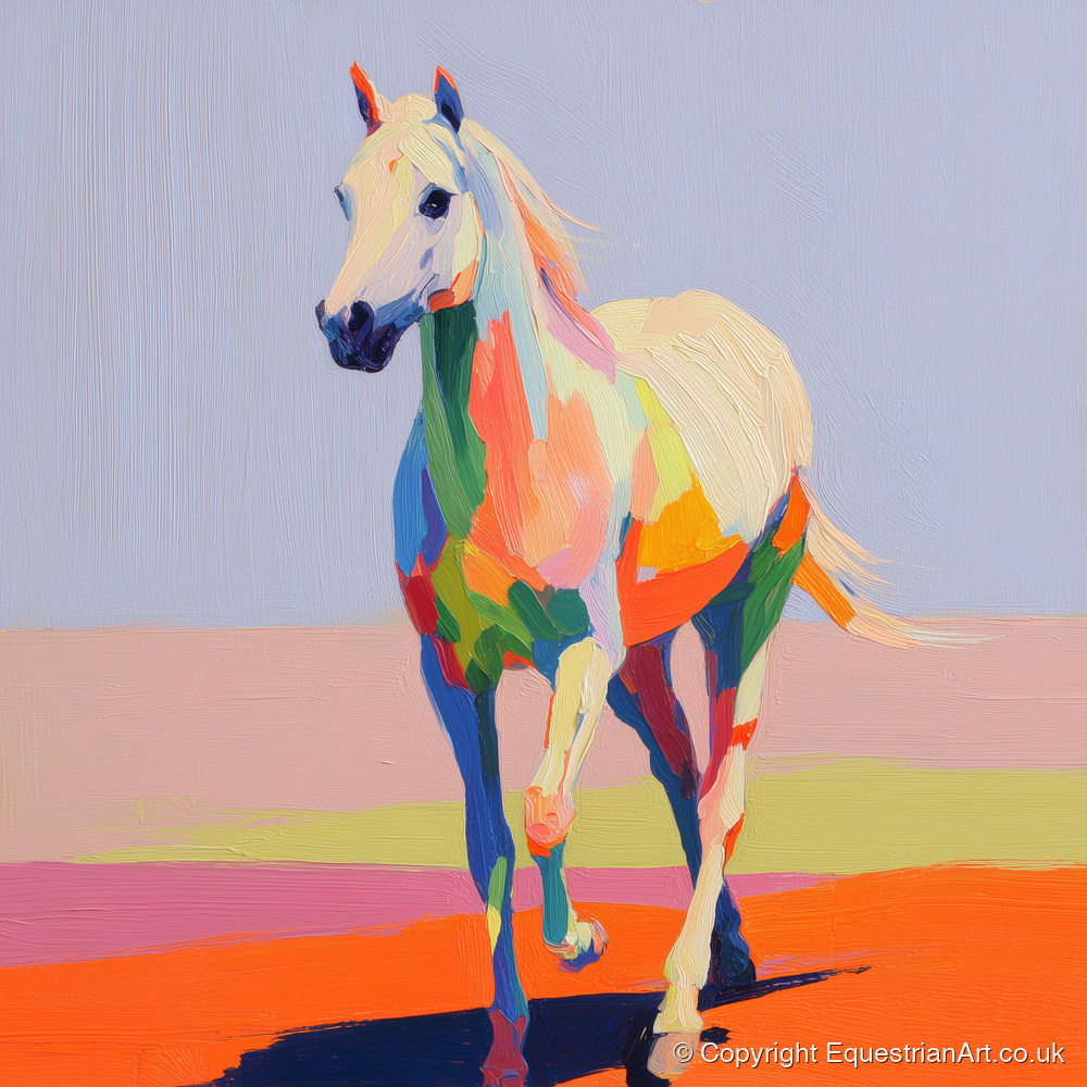 Prismatic Strides - horse breed art print and canvas by Desmond Locke A.I