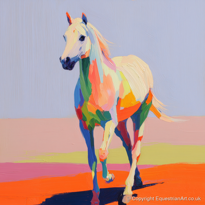 Prismatic Strides - horse breed art print and canvas by Desmond Locke A.I