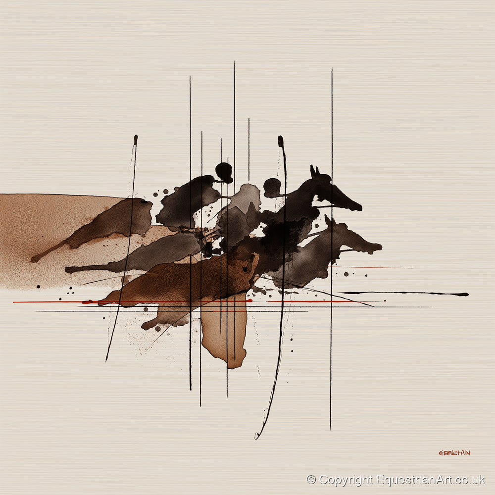 Pulse of the Turf - racing horse art print and canvas by Julian Vance A.I