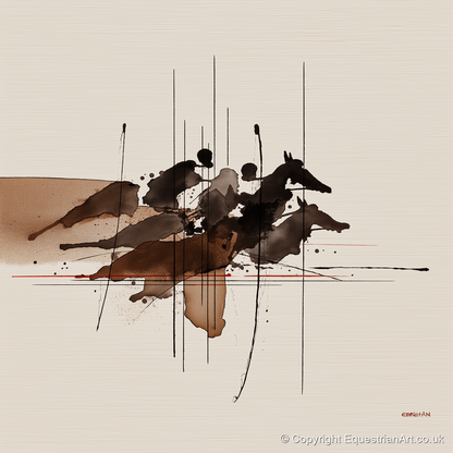 Pulse of the Turf - racing horse art print and canvas by Julian Vance A.I