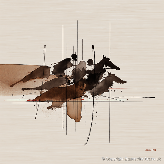 Pulse of the Turf - racing horse art print and canvas by Julian Vance A.I
