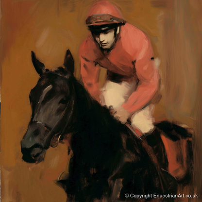 Quiet Anticipation - racing horse art print and canvas by Thomas Cavendish A.I