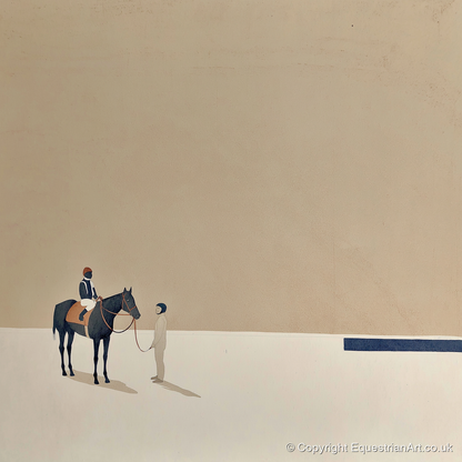Quiet Anticipation - racing horse art print and canvas by Phillip Marbury A.I