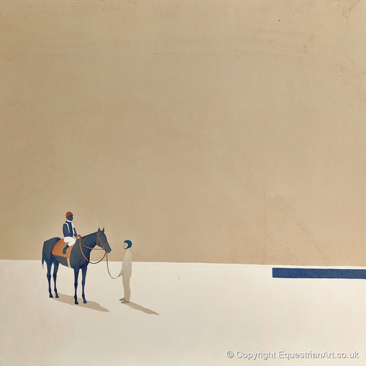 Quiet Anticipation - racing horse art print and canvas by Phillip Marbury A.I