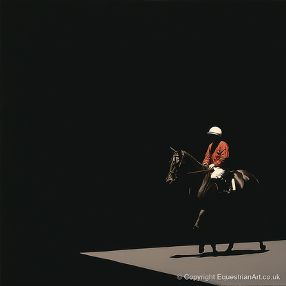 Quiet Before the Roar - racing horse art print and canvas by Adelaide Calloway A.I