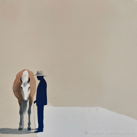 Quiet Companionship - horse & rider art print and canvas by Phillip Marbury A.I
