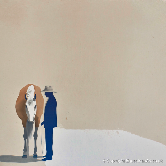 Quiet Companionship - horse & rider art print and canvas by Phillip Marbury A.I