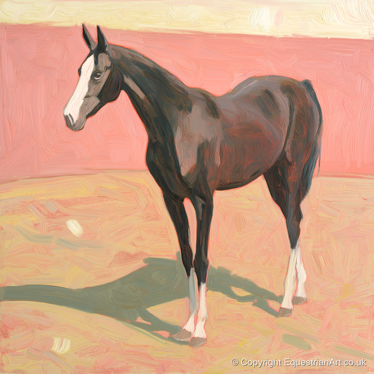Quiet Grace in Pastel - horse breed art print and canvas by Florence Hadley A.I