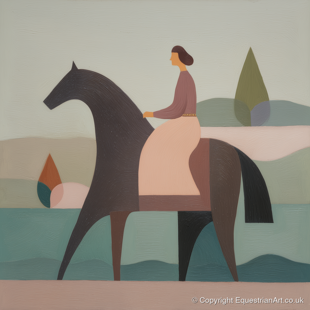 Quiet Harmony - dressage horse art print and canvas by Wallace Bingham A.I