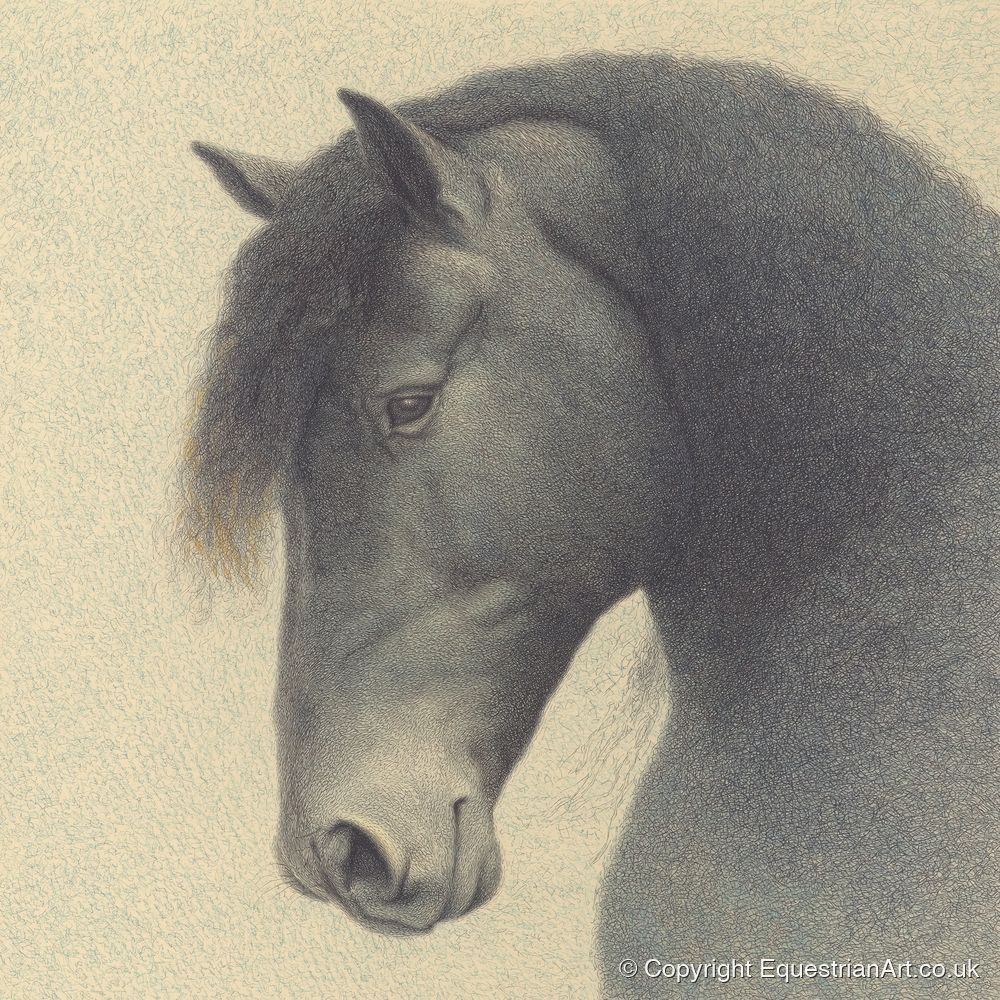 Quiet Nobility - horse breed art print and canvas by Arthur Sterling A.I